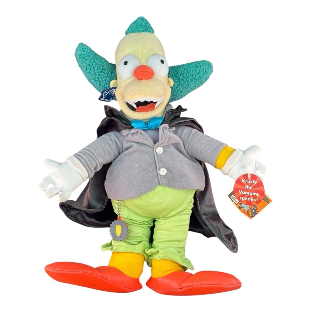 Applause Krusty the Vampire Talking Plush 2003 The Simpsons Collectible